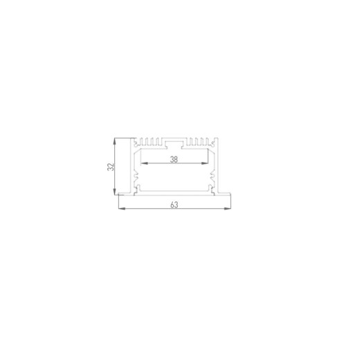 Профиль встраиваемый LE.6332-R алюм. DesignLed 00-00010358