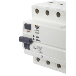 Выключатель дифференциального тока (УЗО) 4п 25А 30мА тип A ВДТ R10N ARMAT IEK AR-R10N-4-025A030