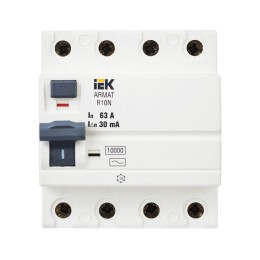 Выключатель дифференциального тока (УЗО) 4п 63А 30мА тип AC ВДТ R10N ARMAT IEK AR-R10N-4-063C030