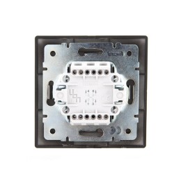 Выключатель промежуточный 1-кл. СП Mira 10А IP20 со вставкой черн. бархат LEZARD 701-4242-107