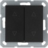 Выключатель для жалюзи 2-кл. 10А IP20 механизм черн. матовый soft touch Jasmart G3028PB