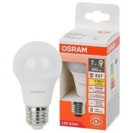 Лампа светодиодная LED Star 7Вт грушевидная 2700К E27 600лм (замена 60Вт) OSRAM 4058075695658