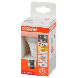 Лампа светодиодная LED Star 7Вт грушевидная 2700К E27 600лм (замена 60Вт) OSRAM 4058075695658