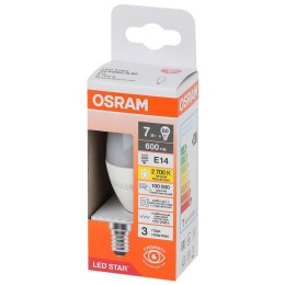 Лампа светодиодная LED Star 7Вт свеча 2700К E14 600лм (замена 60Вт) OSRAM 4058075696297