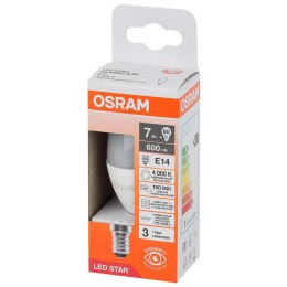 Лампа светодиодная LED Star 7Вт свеча 4000К E14 600лм (замена 60Вт) OSRAM 4058075696419