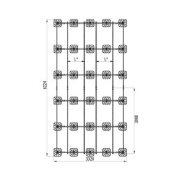 Конструкция опорная для установки оборудования TECHNORAPTOR FOOT 3000х6000 тип 2 HD КМ TR0265