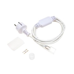 Набор установочный для Гибкого неона 16х16мм формы D (шнур питания каучук с диодным мостом и вилкой