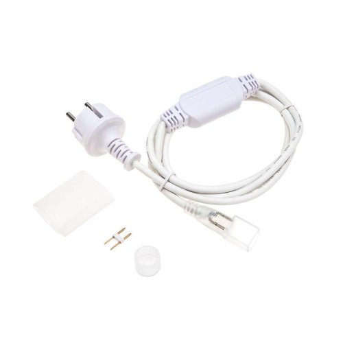 Набор установочный для Гибкого неона 16х16мм формы D (шнур питания каучук с диодным мостом и вилкой