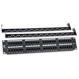 Патч-панель 19дюйм 2U 48 портов RJ45 кат.5E Dual IDC PL-48-Cat.5e-Dual IDC с задн. кабельным организ