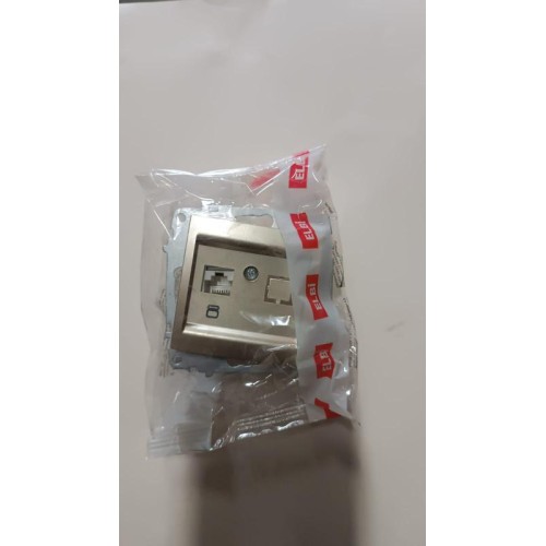 Розетка компьютерная Zena кат.6 + гнездо механизм титаниум ABB 609-011400-247