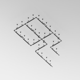 Шинопровод L2000 Trinity накладной/подвесной черн. Voltega TRX-VGL005-312B