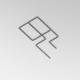 Шинопровод L2000 Trinity накладной/подвесной черн. Voltega TRX-VGL005-312B