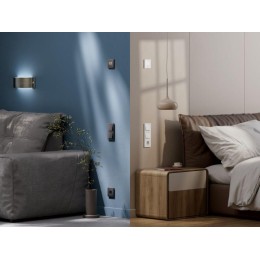 Выключатель 2-кл. AtlasDesign Smart 10А (сх. 5) L+N с подсветкой Zigbee механизм карбон SE ATN001053