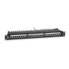 Патч-панель 19дюйм 1U 24 порта RJ45 кат.5E Dual IDC PL-24-Cat.5e-SH-Dual IDC полностью экранир. Cabe