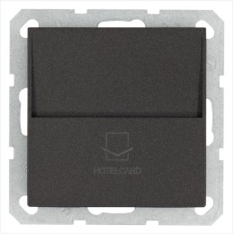Выключатель карточный 10А IP20 отельный механизм антрацит Jasmart G6209B