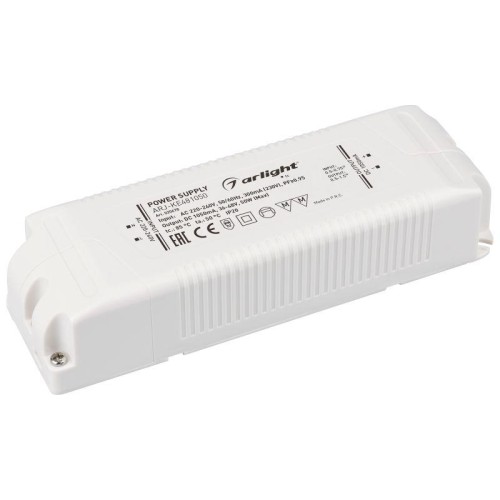Блок питания ARJ-KE481050 50Вт 1050мА PFC IP20 пластик 5 лет Arlight 020678