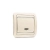 Выключатель 1-кл. СП Mimoza 10А IP20 с подсветкой крем./крем. Makel 25021