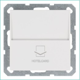 Выключатель карточный 10А IP20 отельный механизм бел. глянцевый Jasmart G6209W