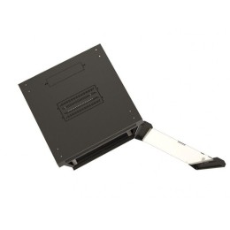 Шкаф настенный TWB-0445-GP-RAL9004 19дюйм 4U 278х600х450мм стеклян. дверь с перфорацией по бокам руч