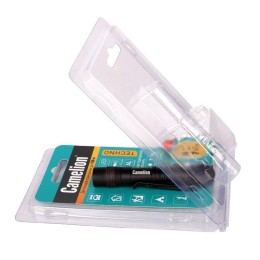Фонарь LED51516 XPE 3 режима 1хLR03 (в компл.) алюм. черн. (открывающ. блист.) Camelion 12916