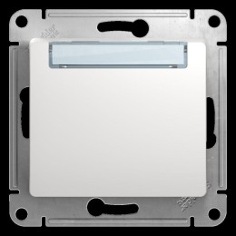 Механизм кнопки нажимной 1-кл. СП Glossa 10А IP20 (сх. 1) с табличкой бел. SchE GSL000119