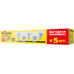 Лампа светодиодная 95 325 NLL-MR16-8-230-4K-GU5.3-PACK5 NAVIGATOR 95325