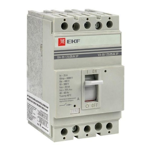 Выключатель автоматический 3п 125/25А 25кА ВА-99 PROxima EKF mccb99-125-25