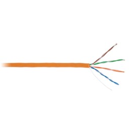 Кабель U/UTP кат.5E (класс D) 4 пары 100МГц ОЖ BC чистая медь внутр. LSZH нг(B)-HF оранж. (уп.305м)
