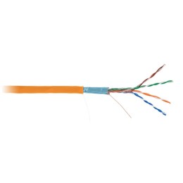 Кабель F/UTP кат.5E (класс D) 4 пары 100МГц ОЖ BC чистая медь внутр. LSZH нг(В)-HF оранж. (уп.305м)