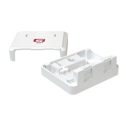 Корпус настенной розетки для установки 2-х вставок типа Keystone Jack бел. SYSMATRIX MB 2WH