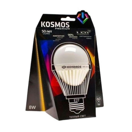 Лампа светодиодная KOSMOS premium A55 8Вт E27 3000К 230В диммир. КОСМОС KLED8wA55230vE2727_d