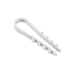 Дюбель-хомут PCD-R 11-18-55-100WH для круглого кабеля PA6.6 (уп.100шт) Jazzway 5054806