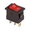 Выключатель клавишный 12В 15А (3с) ON-OFF красн. с подсветкой Mini (RWB-206-1; SC-768) Rexant 36-217