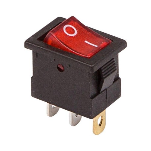 Выключатель клавишный 12В 15А (3с) ON-OFF красн. с подсветкой Mini (RWB-206-1; SC-768) Rexant 36-217