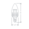 Лампа светодиодная 71 853 NLL-C37-7-230-4K-E14-CL 7Вт свеча 4000К нейтр. бел. E14 525лм 176-264В Nav