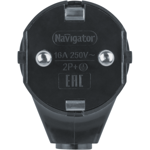 Вилка угловая 61 363 NCA-PL04-16A-E-BL с заземл. черн. Navigator 61363