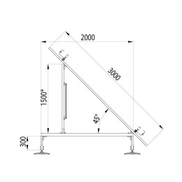 Конструкция опорная для установки солнечной панели/коллектора TECHNORAPTOR FOOT HD КМ TR0281
