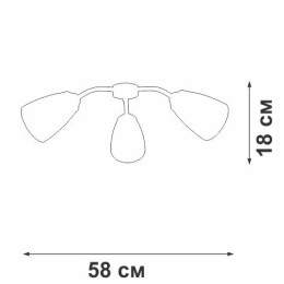 Люстра V3187-0/3PL 3xE14 макс. 40Вт плафон ПП Vitaluce V3187-0/3PL