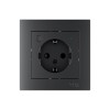 Розетка AtlasDesign Smart 16А L+N с заземл. защ. шторки Zigbee механизм карбон SE ATN001045Z