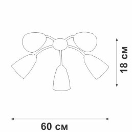 Люстра V3187-0/5PL 5xE14 макс. 40Вт плафон ПП Vitaluce V3187-0/5PL