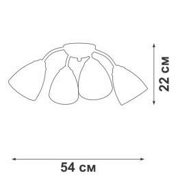 Люстра V3737-0/4PL 4xE14 макс. 40Вт Vitaluce V3737-0/4PL