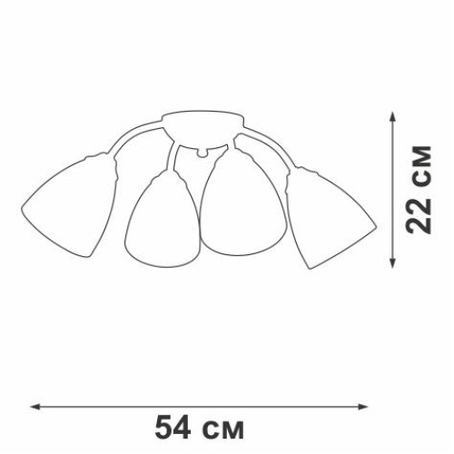 Люстра V3737-0/4PL 4xE14 макс. 40Вт Vitaluce V3737-0/4PL