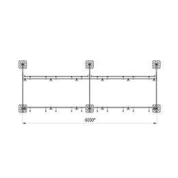 Конструкция опорная для установки нескольких солнечных панелей/коллекторов TECHNORAPTOR FOOT HD КМ T