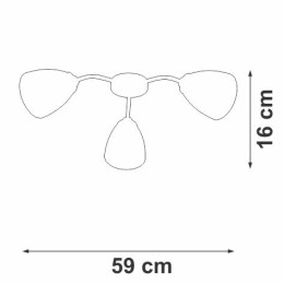 Люстра V3750/3PL 3xE27 макс. 40Вт плафон ПП Vitaluce V3750/3PL