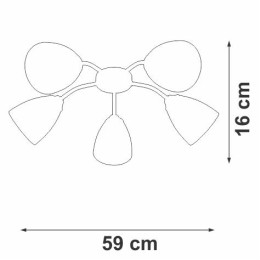 Люстра V3750/5PL 5xE27 макс. 40Вт плафон ПП Vitaluce V3750/5PL