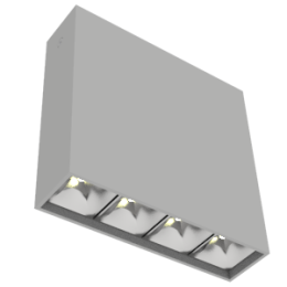 Светильник светодиодный DL-Box Reflect Multi 1х4 14Вт 4000К 150х40х150 накладной кососвет RAL7045 се