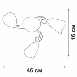 Люстра V3881-9/3PL 3xE14 макс. 40Вт плафон ПП Vitaluce V3881-9/3PL
