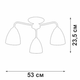 Люстра V3946-0/3PL 3xE14 макс. 40Вт плафон ПП Vitaluce V3946-0/3PL