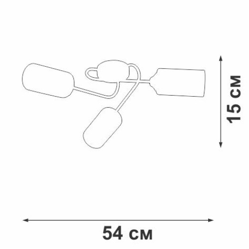Люстра V4909-9/3PL 3xE27 макс. 40Вт Vitaluce V4909-9/3PL