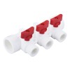 Коллектор PPR 32х20/3 с красн. шаровым краном бел. RTP 28205